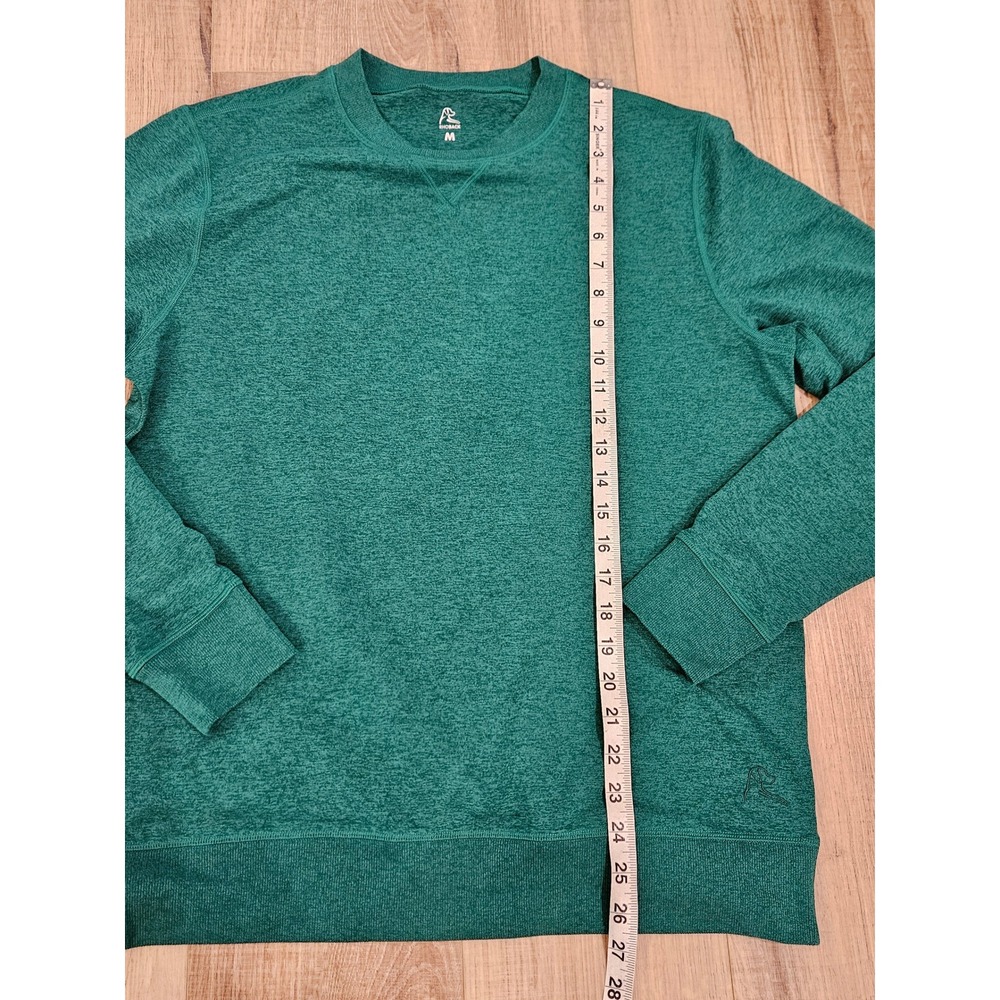 Rhoback Performance Crewneck Sweatshirt Men's Medium Green Heather Golf Pullover - Picture 6 of 13